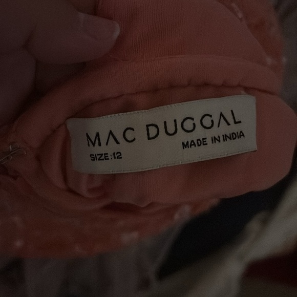 NWT Mac duggal dress size 12. Beautiful beading and coral color - Picture 10 of 11